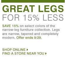 GREAT LEGS FOR 15% LESS