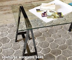sawhorse worktable