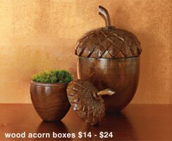 wood acorn boxes
