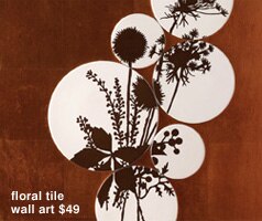 floral tile wall art