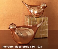mercury glass birds