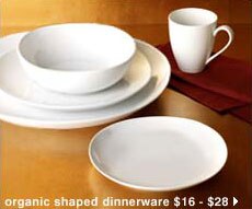 organic shaped dinnerware