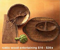 rustic wood entertaining