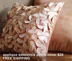 applique semicircle-pillow cover