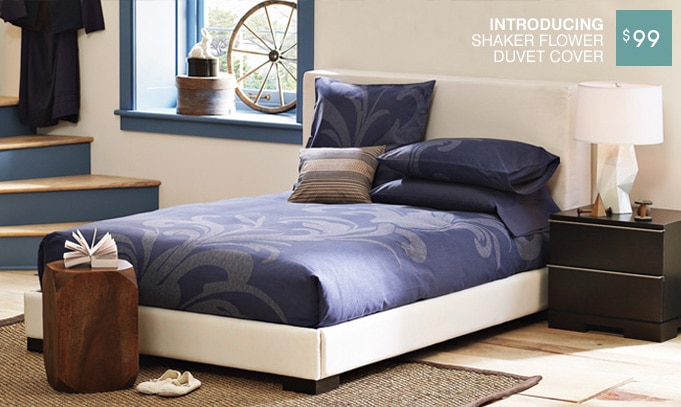 INTRODUCING SHAKER FLOWER DUVET COVER + SHAMS