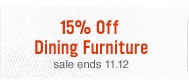 15% off dining furniture