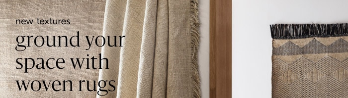 ground your space with woven rugs