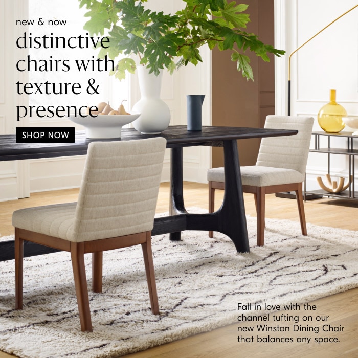 distinctive chairs with texture & presence