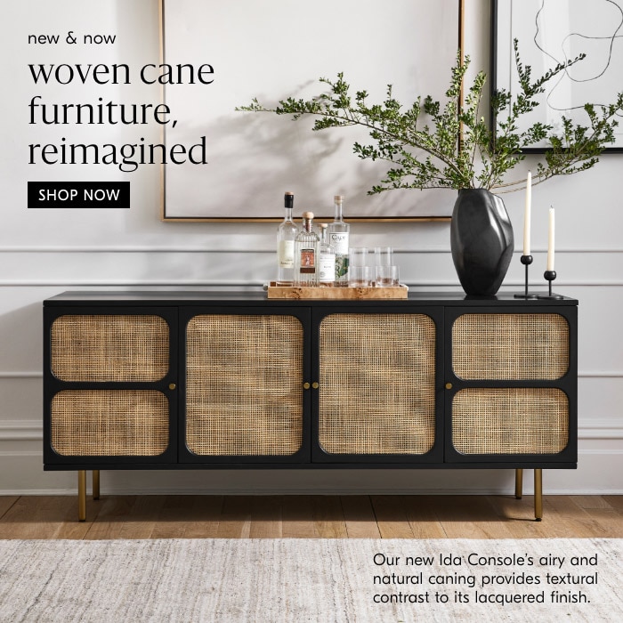woven cane furniture, reimagined
