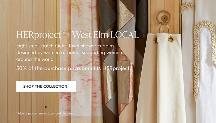 HERproject + west elm. Shop the collection