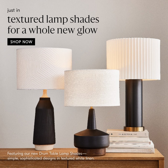 textured lamp shades for a whole new glow