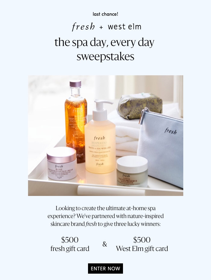 the spa day, every day sweepstakes
