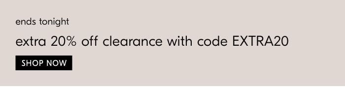 extra 20% off clearance with code EXTRA20