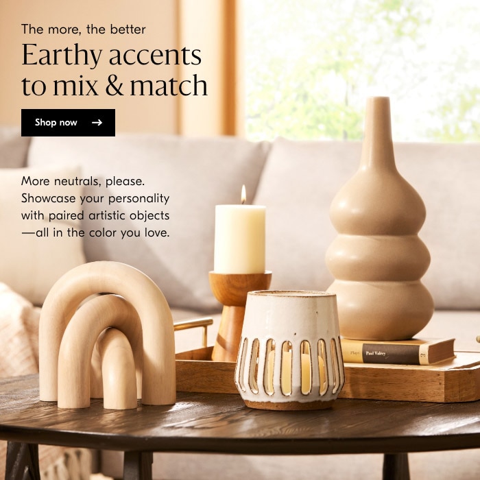 Earthly accents to mix & match