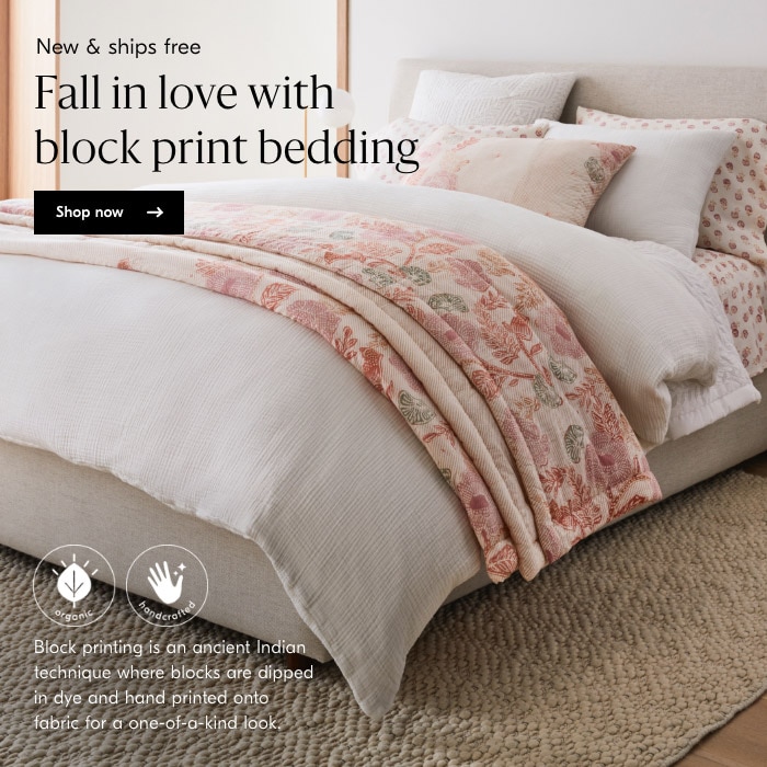Fall in love with block print bedding