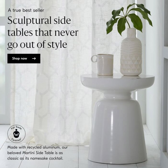 Sculptural side tables that never go out of style