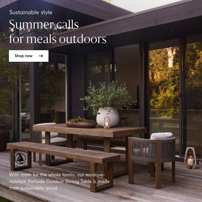 Summer calls for meals outdoors