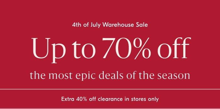 Warehouse Sale: Shop All Deals