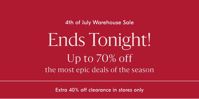 Warehouse Sale: Shop All Deals