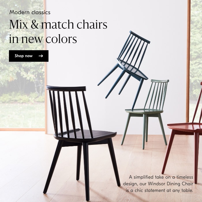 Mix & match chairs in new colors