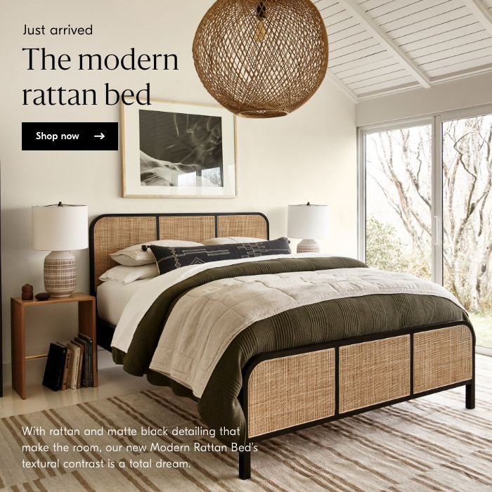 The modern rattan bed