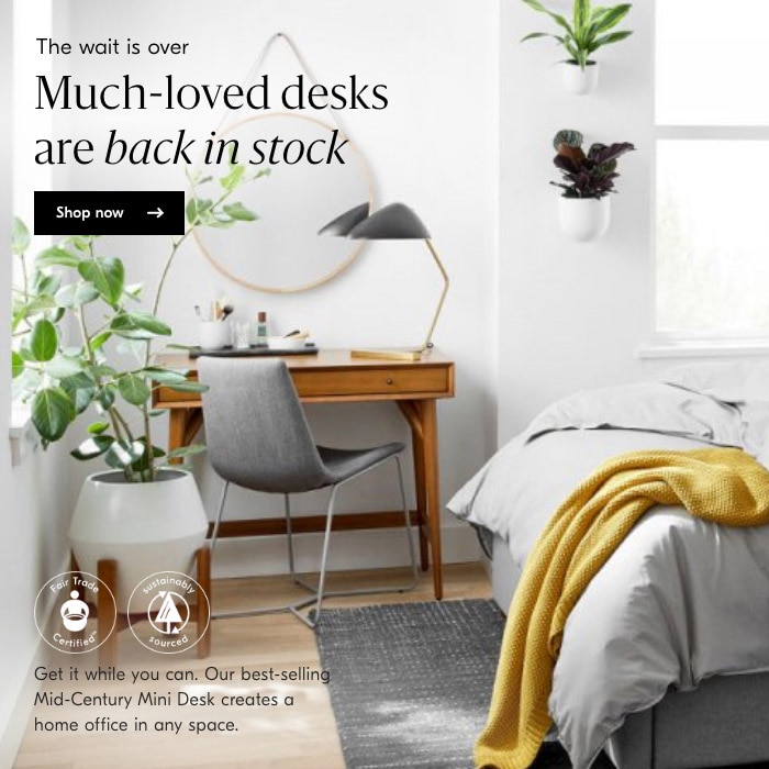 Much-loved desks are back in stock