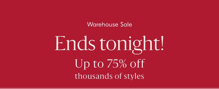 Warehouse Sale: Shop All Deals