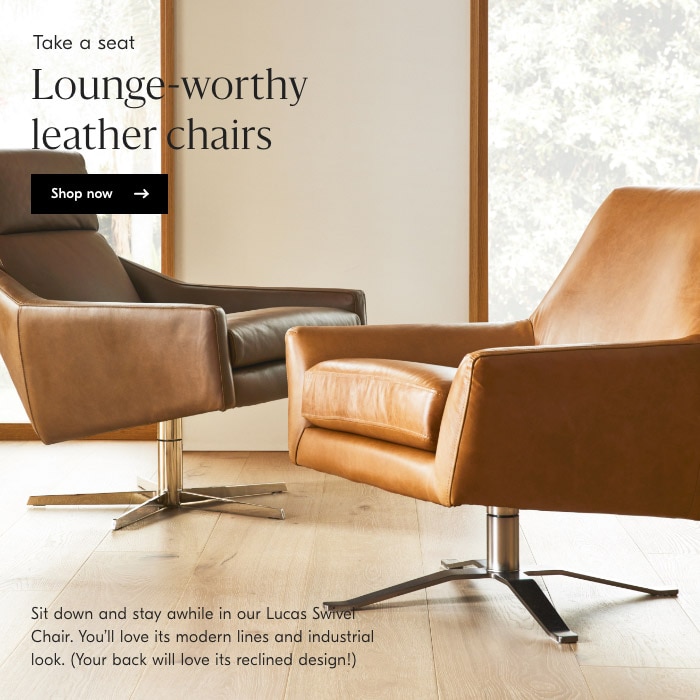 Lounge-worthy leather chairs