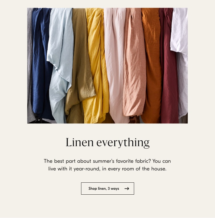 Shop linen, 3 ways