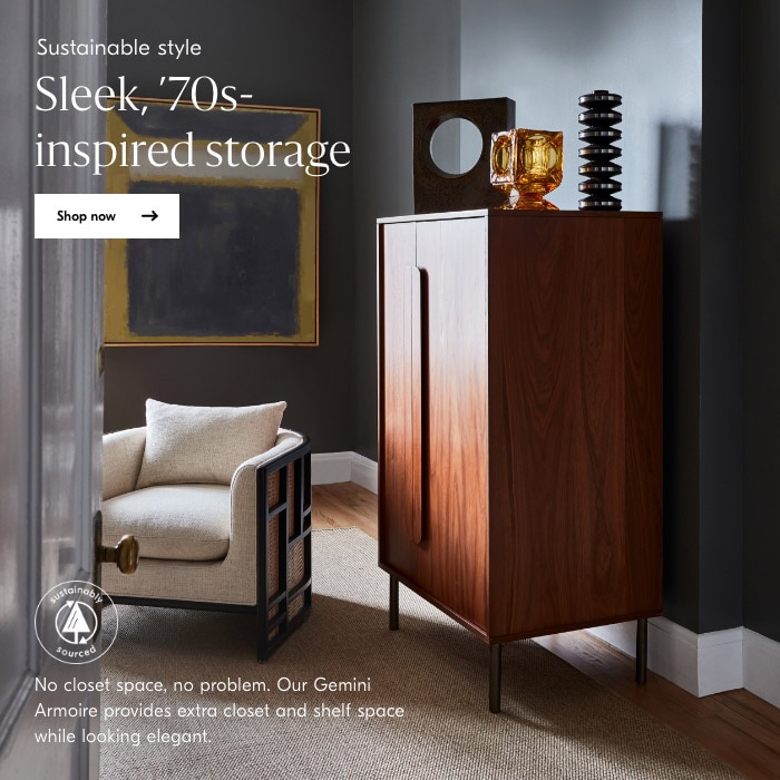 Sleek, '70s-inspired storage