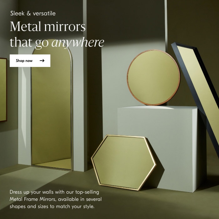 Metal mirrors that go anywhere