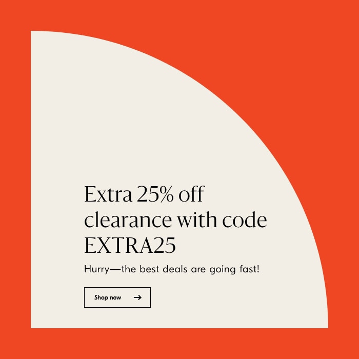 Extra 25% off clearance with code EXTRA25