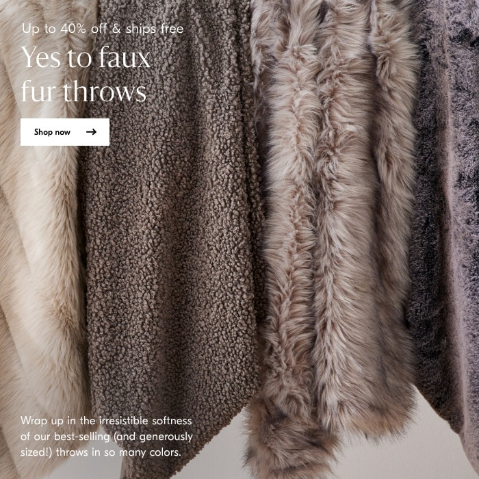 Yes to faux fur throws