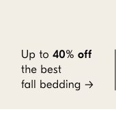 Up to 40% off the best fall bedding