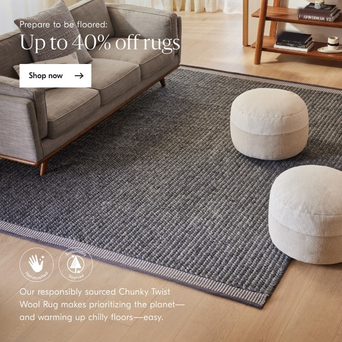 Up to 40% off rugs
