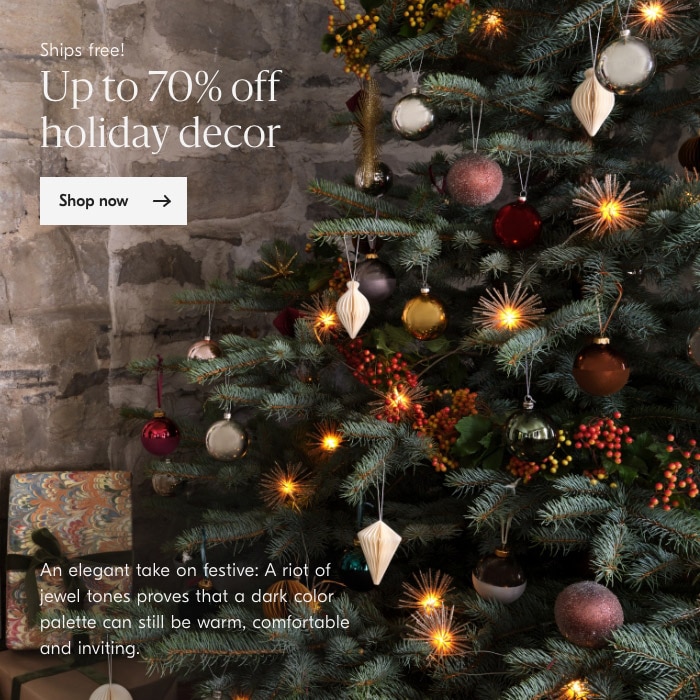 Up to 70% off holiday decor