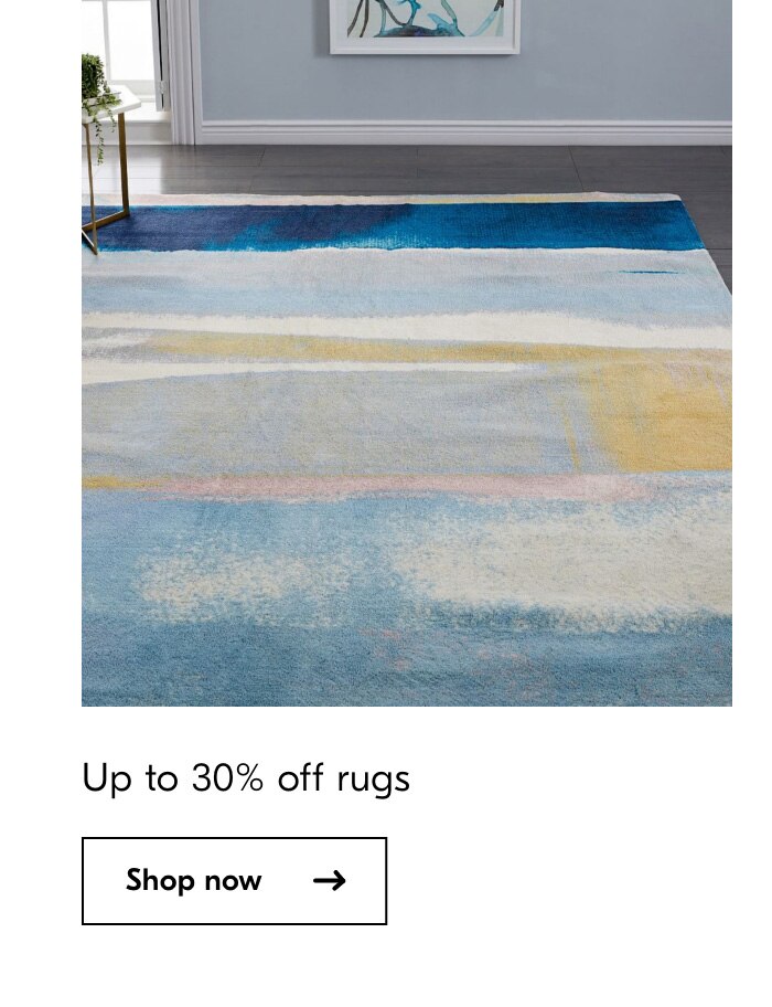 Up to 30% off rugs 