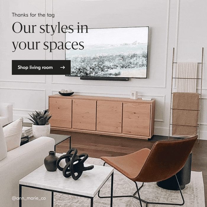As seen on Insta Our styles in your spaces! West Elm