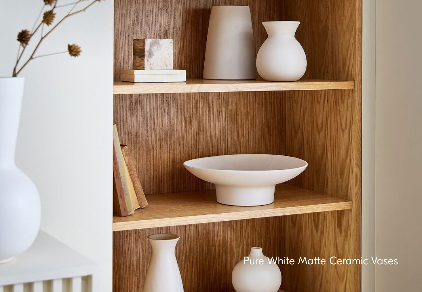 Pure White Matte Ceramic Vases