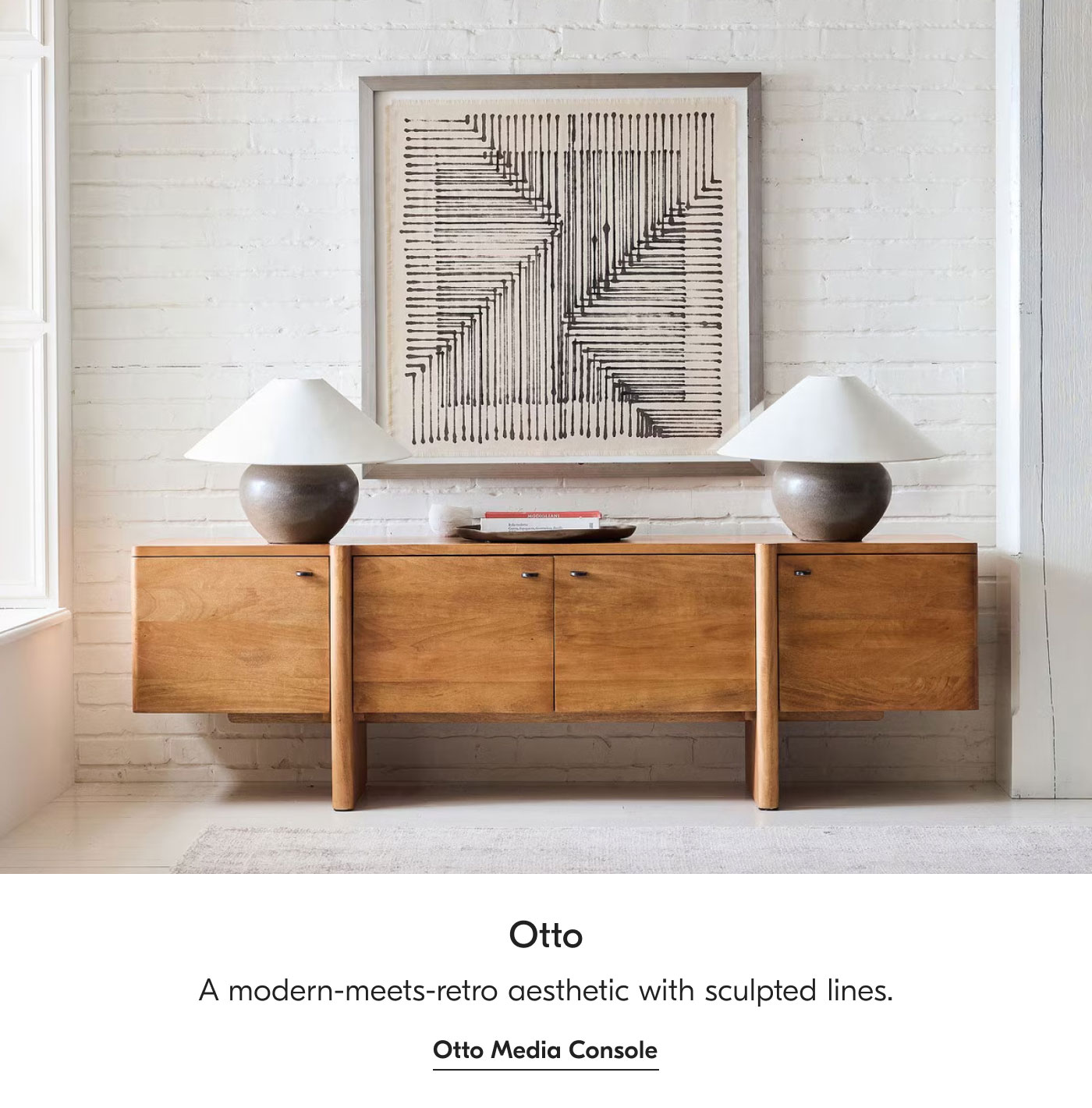 Otto - A modern-meets-retro aesthetic with sculpted lines. Otto Media Console
