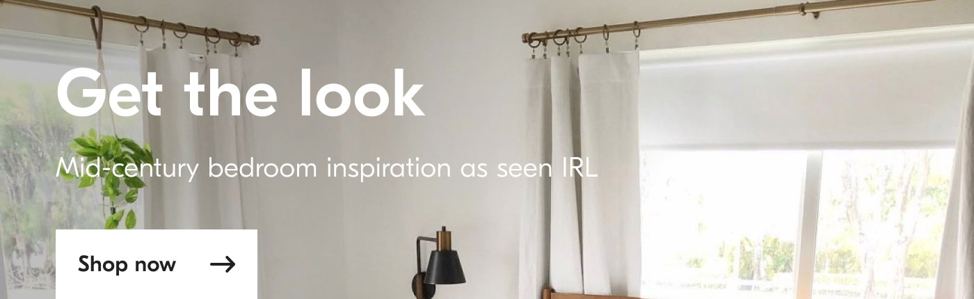 Get the look - Mid-century bedroom inspiration as seen IRL. Shop now