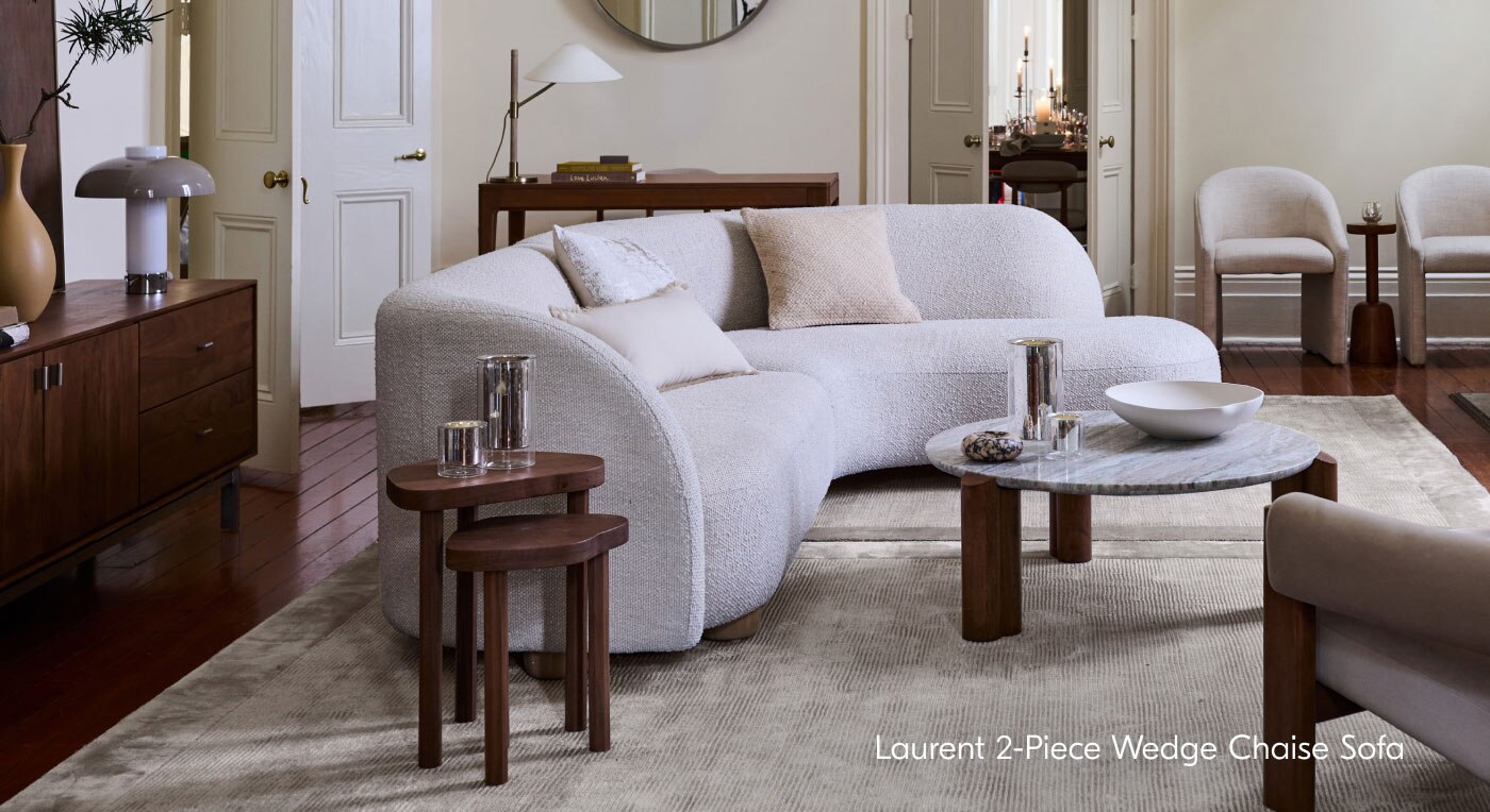 Laurent 2-Piece Wedge Chaise Sofa