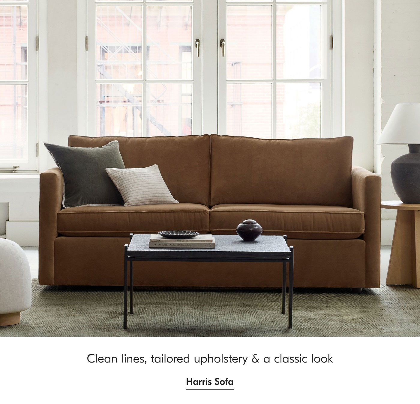 Clean lines, tailored upholstery & a classic look - Harris Sofa