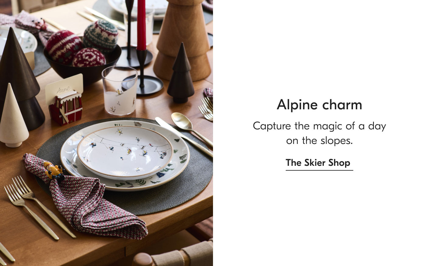 Alpine charm - Capture the magic of a day on the slopes. The Skier Shop