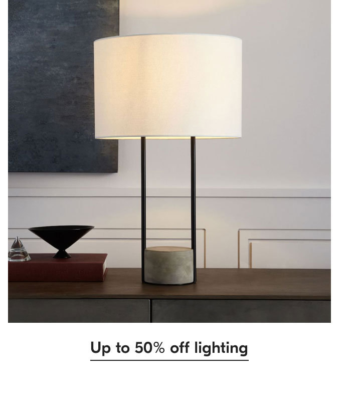 Up to 50% off lighting