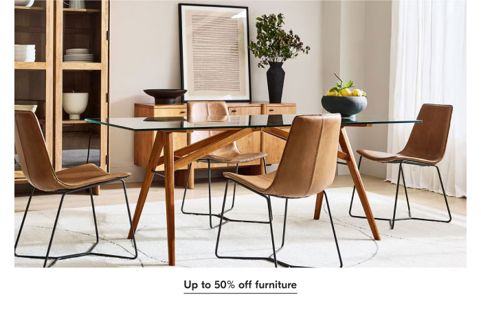 Up to 50% off furniture