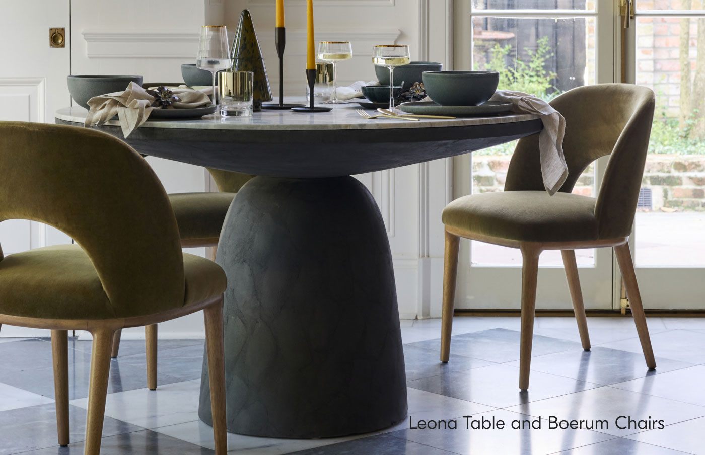 Leona Table and Boerum Chairs