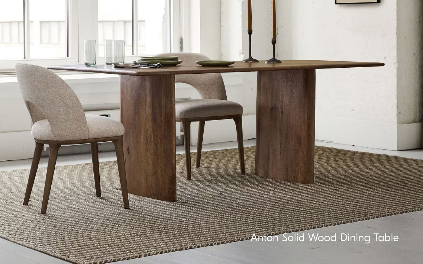 Anton Solid Wood Dining Table