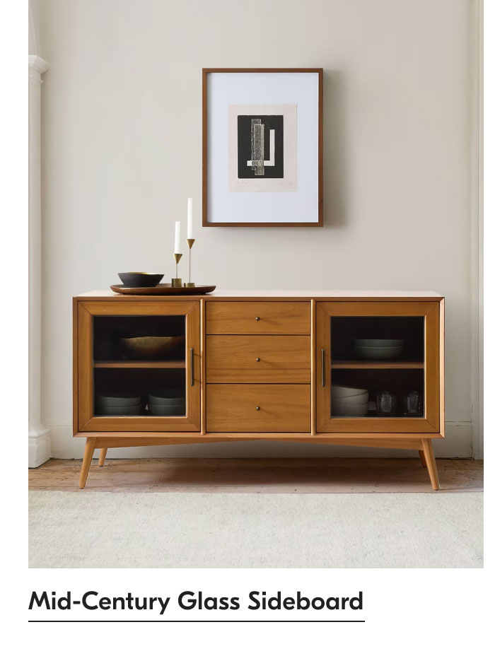 Mid-Century Glass Sideboard