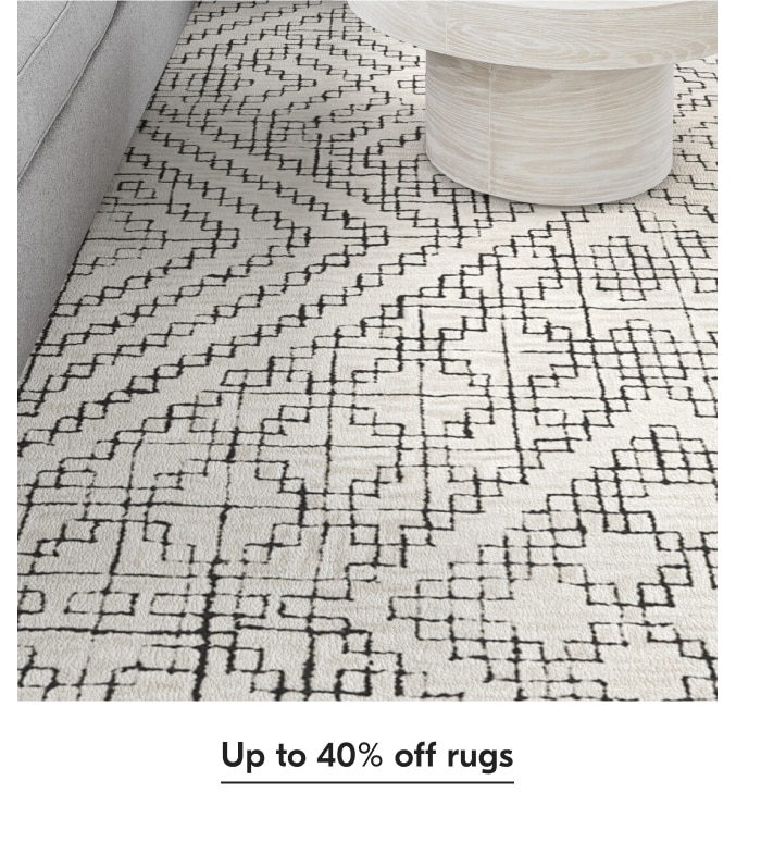 Up to 40% off rugs